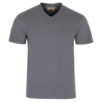 T-SHIRT MĘSKI W SEREK STALOWY BAWEŁNA ROZ.M H70