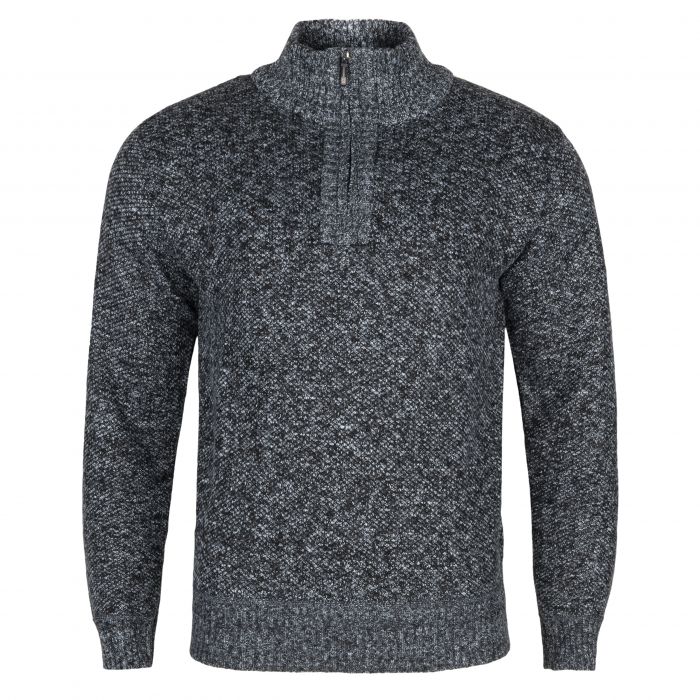 SWETER MĘSKI CIEPŁY NA POLARZE GRAFIT XXL SW653