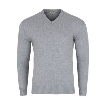 SWETER MĘSKI SZARY W SEREK SZETLAND GŁADKI ROZ.M SW662