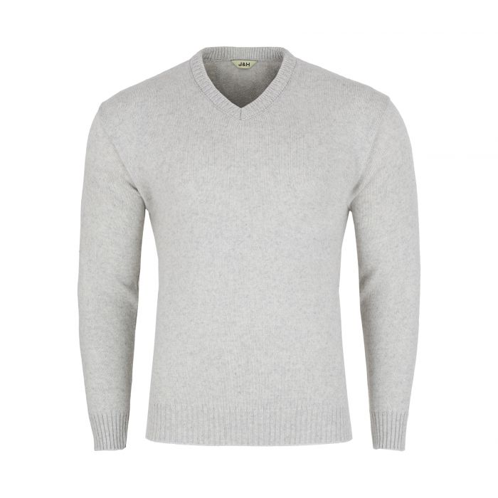 SWETER MĘSKI JASNO SZARY W SEREK SZETLAND ROZ.L SW663