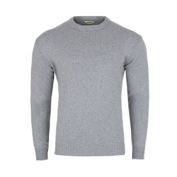 SWETER MĘSKI SZARY POD SZYJĘ SZETLAND ROZ.L SW666