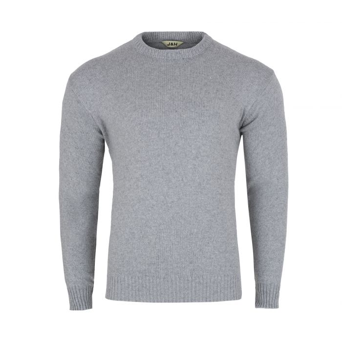 SWETER MĘSKI SZARY POD SZYJĘ SZETLAND ROZ.L SW666