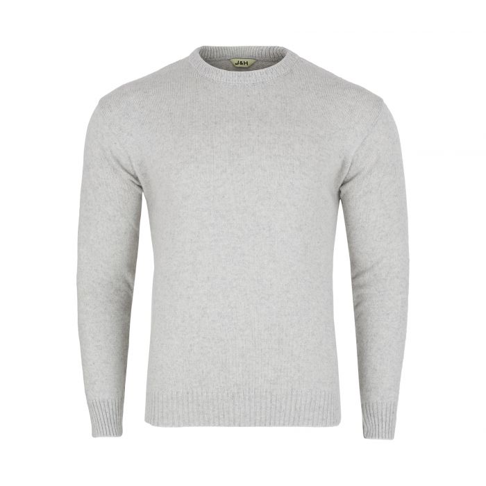 SWETER MĘSKI JASNO SZARY POD SZYJĘ SZETLAND ROZ.M SW667