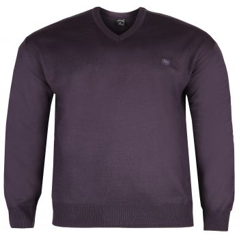 DUŻY SWETER MĘSKI W SEREK FIOLETOWY 3XL SW682
