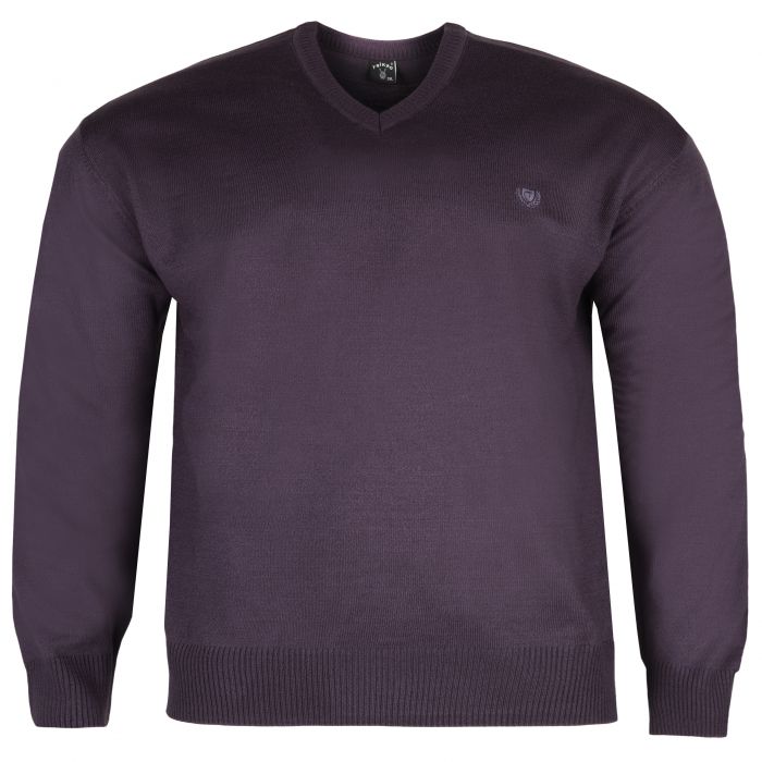 DUŻY SWETER MĘSKI W SEREK FIOLETOWY 3XL SW682