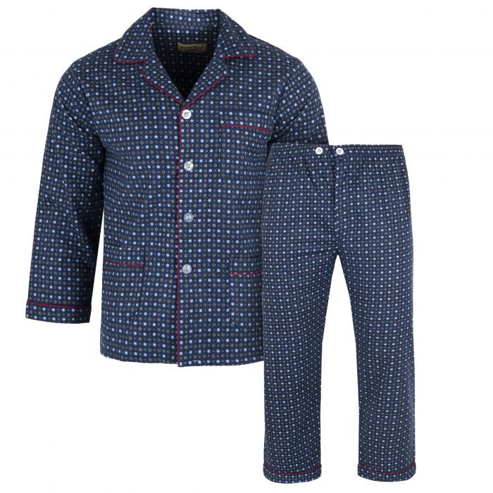 DUŻA PIŻAMA MĘSKA FLANELOWA ROZPINANA 4XL E67