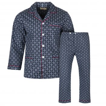 PIŻAMA MĘSKA FLANELOWA ROZPINANA BAWEŁNA 3XL E76