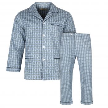 PIŻAMA MĘSKA FLANELOWA ROZPINANA BAWEŁNA XXL E79