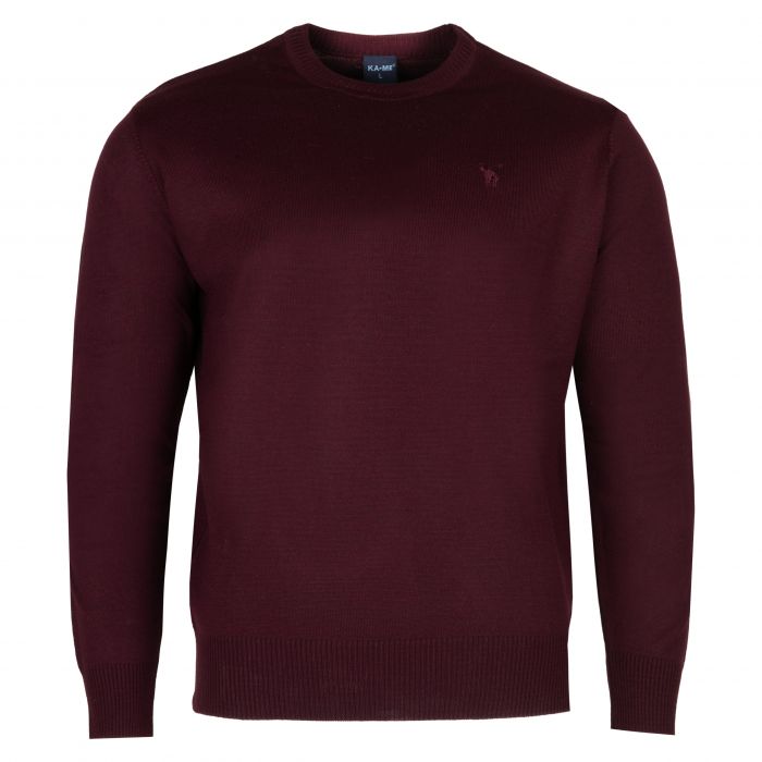 SWETER MĘSKI POD SZYJĘ BORDOWY ROZ.L SW691