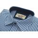 KOSZULA MĘSKA W NIEBIESKO BIAŁĄ KRATKĘ 41 180-188 FW124