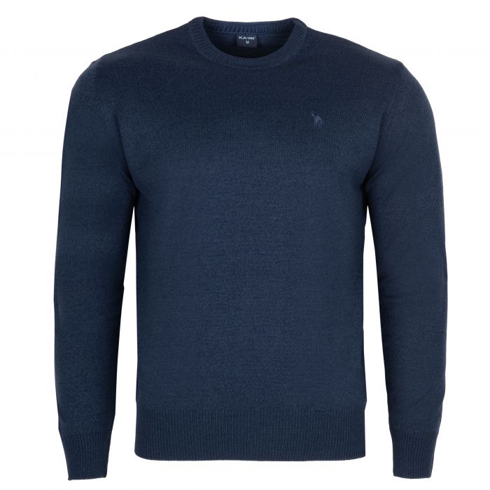 SWETER MĘSKI POD SZYJĘ GRANATOWY JAŚNIEJSZY XXL SW698