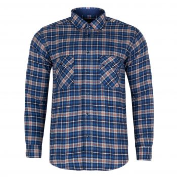 FLANELOWA KOSZULA MĘSKA W KRATKĘ FORMAX REGULAR BAWEŁNA XL FF67