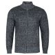 SWETER MĘSKI CIEPŁY NA POLARZE STALOWY CAŁY SUWAK Z KIESZENIAMI 3XL SW710