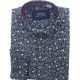 KOSZULA MĘSKA CZARNA W KWIATY RAYON JEDWABNA XL 42/43 KW117
