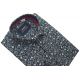 KOSZULA MĘSKA CZARNA W KWIATY RAYON JEDWABNA XL 42/43 KW117