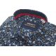 KOSZULA MĘSKA GRANATOWA W KWIATY RAYON JEDWABNA XXL 43/44 KW123