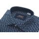 DUŻA KOSZULA MĘSKA GRANATOWA WE WZORY RAYON JEDWABNA 4XL 47/48 KW119