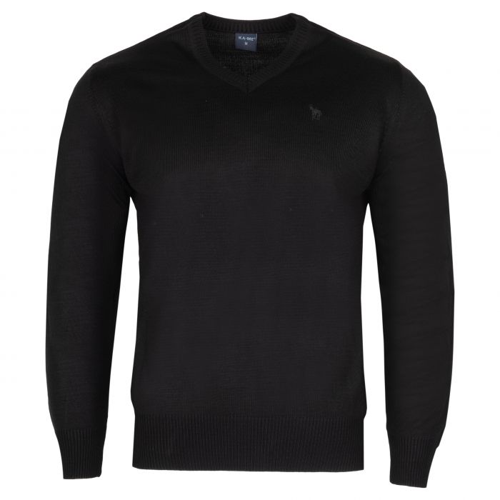 SWETER MĘSKI W SEREK CZARNY GŁADKI XXL SW714
