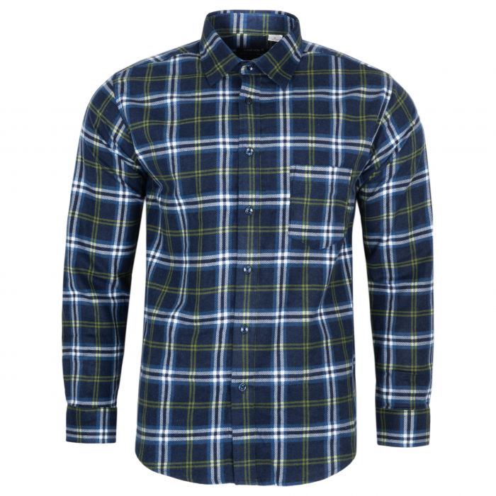 FLANELOWA KOSZULA MĘSKA W KRATKĘ 100% BAWEŁNY XL 42/43 KF2