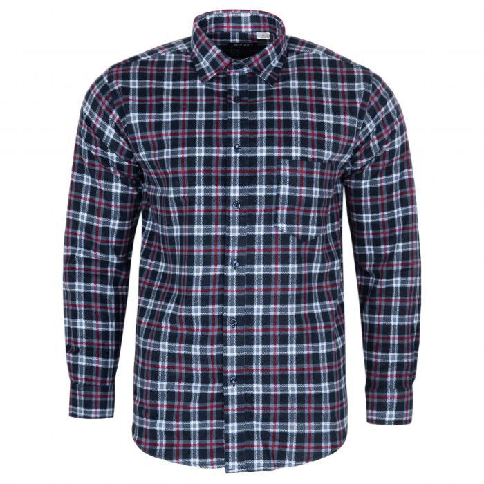FLANELOWA KOSZULA MĘSKA W KRATKĘ 100% BAWEŁNY ROZ.M 39/40 KF6