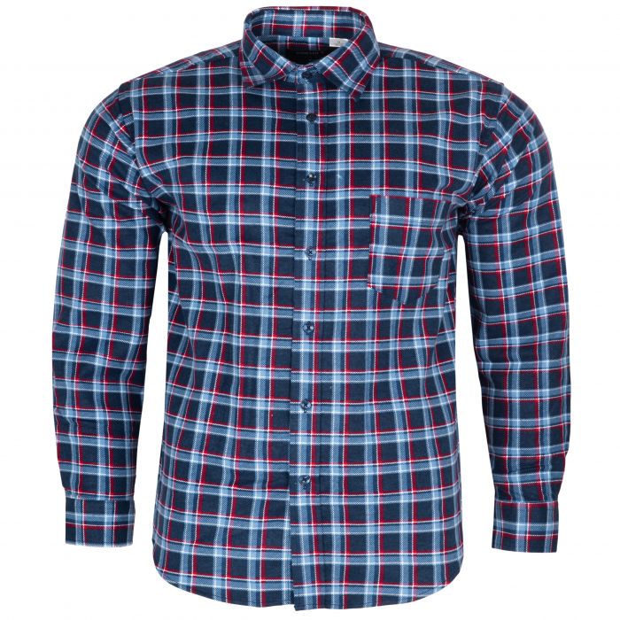 DUŻA FLANELOWA KOSZULA MĘSKA W KRATKĘ 100% BAWEŁNY 5XL 49/50 KF1