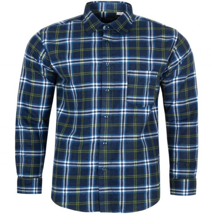 DUŻA FLANELOWA KOSZULA MĘSKA KONESER W KRATKĘ 100% BAWEŁNY 5XL 49/50 KF2