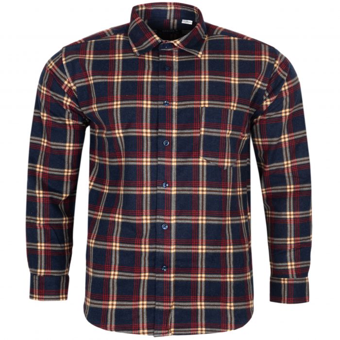 DUŻA FLANELOWA KOSZULA MĘSKA W KRATKĘ 100% BAWEŁNY 5XL 49/50 KF4