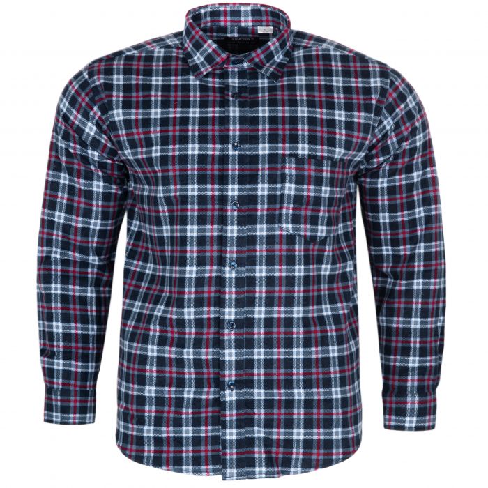 DUŻA FLANELOWA KOSZULA MĘSKA KONESER W KRATKĘ 100% BAWEŁNY 4XL 47/48 KF6