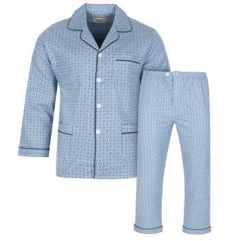 PIŻAMA MĘSKA FLANELOWA ROZPINANA BAWEŁNA 3XL E82