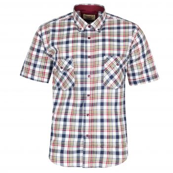 KOSZULA MĘSKA W KRATKĘ 100% BAWEŁNY DWIE KIESZENIE XL 42/43 FS176KR
