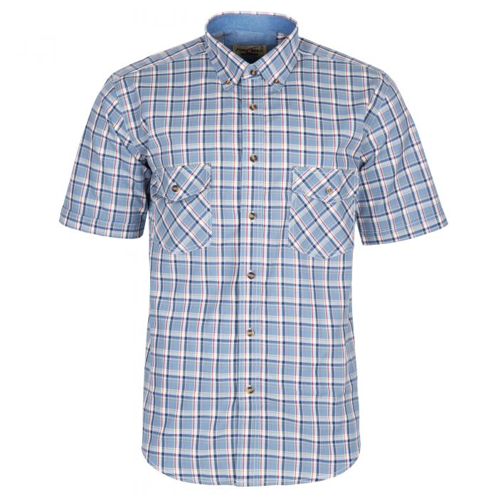 KOSZULA MĘSKA W KRATKĘ 100% BAWEŁNY DWIE KIESZENIE 3XL 45/46 FS180KR