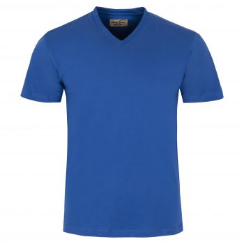 T-SHIRT MĘSKI SZAFIROWY KOSZULKA W SEREK 100% BAWEŁNY XXL H68