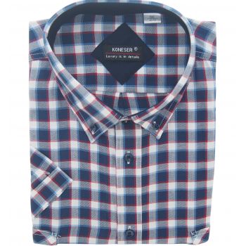 DUŻA KOSZULA MĘSKA W KRATKĘ 100% BAWEŁNY DWIE KIESZENIE 4XL 47/48 KS26KR