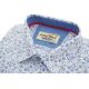 KOSZULA MĘSKA BIAŁA W NIEBIESKIE WZORKI 100% BAWEŁNY 42 170-178 FW26KR