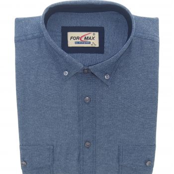 STALOWA KOSZULA MĘSKA A'LA JEANS DWIE KIESZENIE DŁUGI RĘKAW ROZ.M 39/40