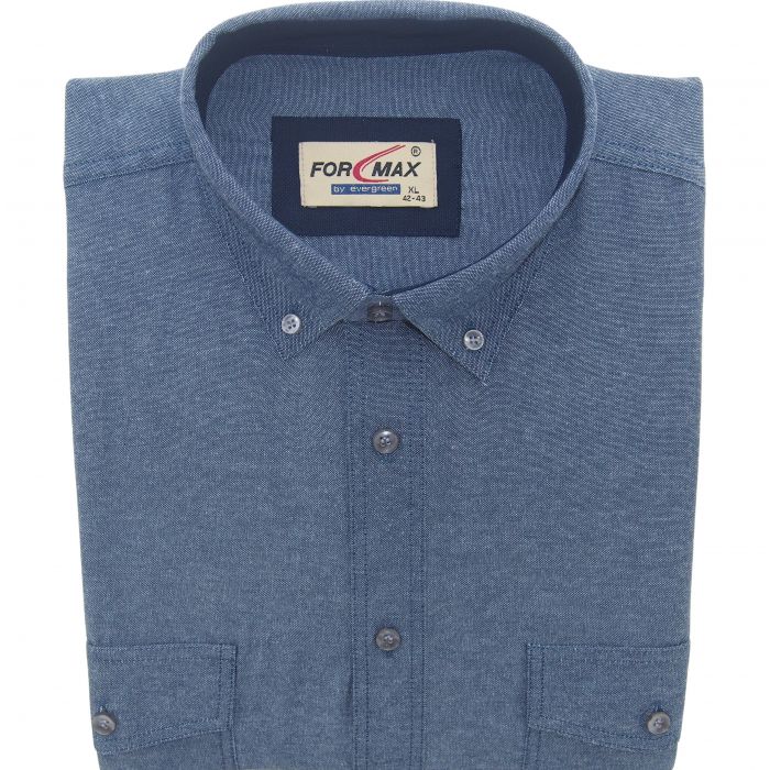 STALOWA KOSZULA MĘSKA A'LA JEANS DWIE KIESZENIE DŁUGI RĘKAW ROZ.M 39/40