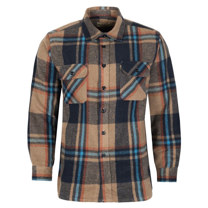 FLANELOWA GRUBSZA KOSZULA MĘSKA KRATKA PORZĄDNA DWIE KIESZENIE XXL GF4
