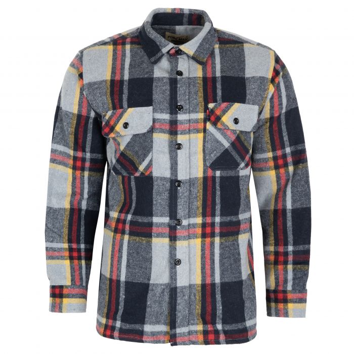 FLANELOWA GRUBSZA KOSZULA MĘSKA KRATKA PORZĄDNA DWIE KIESZENIE XXL GF5