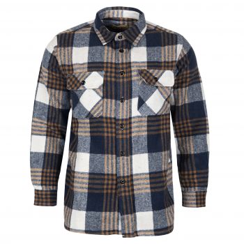 FLANELOWA GRUBSZA KOSZULA MĘSKA W KRATKĘ DWIE KIESZENIE XXL GF9