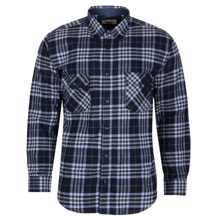 KOSZULA MĘSKA W KRATKĘ 100% BAWEŁNY DWIE KIESZENIE XXL 43/44 FS216