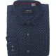 KOSZULA MĘSKA GRANATOWA W DROBNE WZORKI RAYON JEDWABNA ROZ.L 41/42 KW145