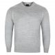 DUŻY SWETER MĘSKI POD SZYJĘ SZARY GŁADKI 7XL SW762