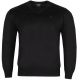 DUŻY SWETER MĘSKI W SEREK CZARNY GŁADKI 4XL SW714