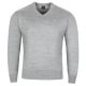 DUŻY SWETER MĘSKI W SEREK SZARY GŁADKI 5XL SW760