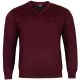 DUŻY SWETER MĘSKI W SEREK BORDOWY 5XL SW693
