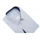 KOSZULA MĘSKA BIAŁA WE WZORKI SLIM XL 43/44 170-176 MX389