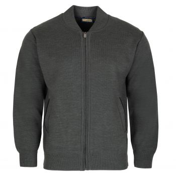 SWETER MĘSKI NA SUWAK OLIWKOWY GŁADKI WEŁNA DWIE KIESZENIE XL SW813