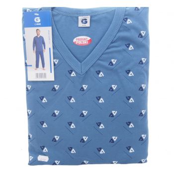 DUŻA PIŻAMA MĘSKA 100% BAWEŁNY PRODUKT POLSKI DŁUGI RĘKAW 5XL 2-137