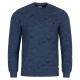 SWETER MĘSKI BAWEŁNIANY JEANSOWY POD SZYJĘ Z KIESZENIĄ XXL SW815
