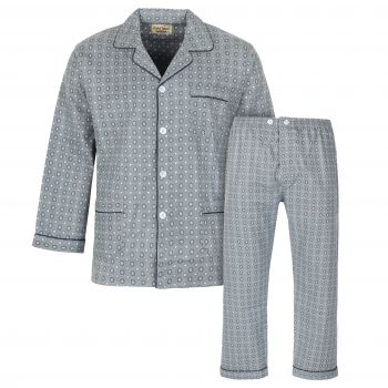 PIŻAMA MĘSKA FLANELOWA ROZPINANA BAWEŁNA 3XL E91